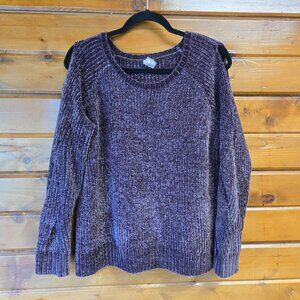 CALIA by Carrie Underwood Effortless Chenille Open Shoulder Sweater Size M